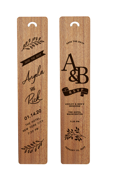 Personalized Wedding Bookmark (2 Designs) – Print Supremacy