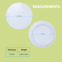 2Pcs Ceramic Mug Lids – Customizable, Fits Mug with Outside Diameter 3.25 Inch