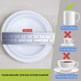 2Pcs Ceramic Mug Lids – Customizable, Fits Mug with Outside Diameter 3.25 Inch