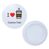 2Pcs Ceramic Mug Lids – Customizable, Fits Mug with Outside Diameter 3.25 Inch