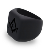 WildFire Masonic Chunky Square Signet Statement Ring