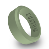 WildFire Sage Green Engraved Beveled Silicone Ring