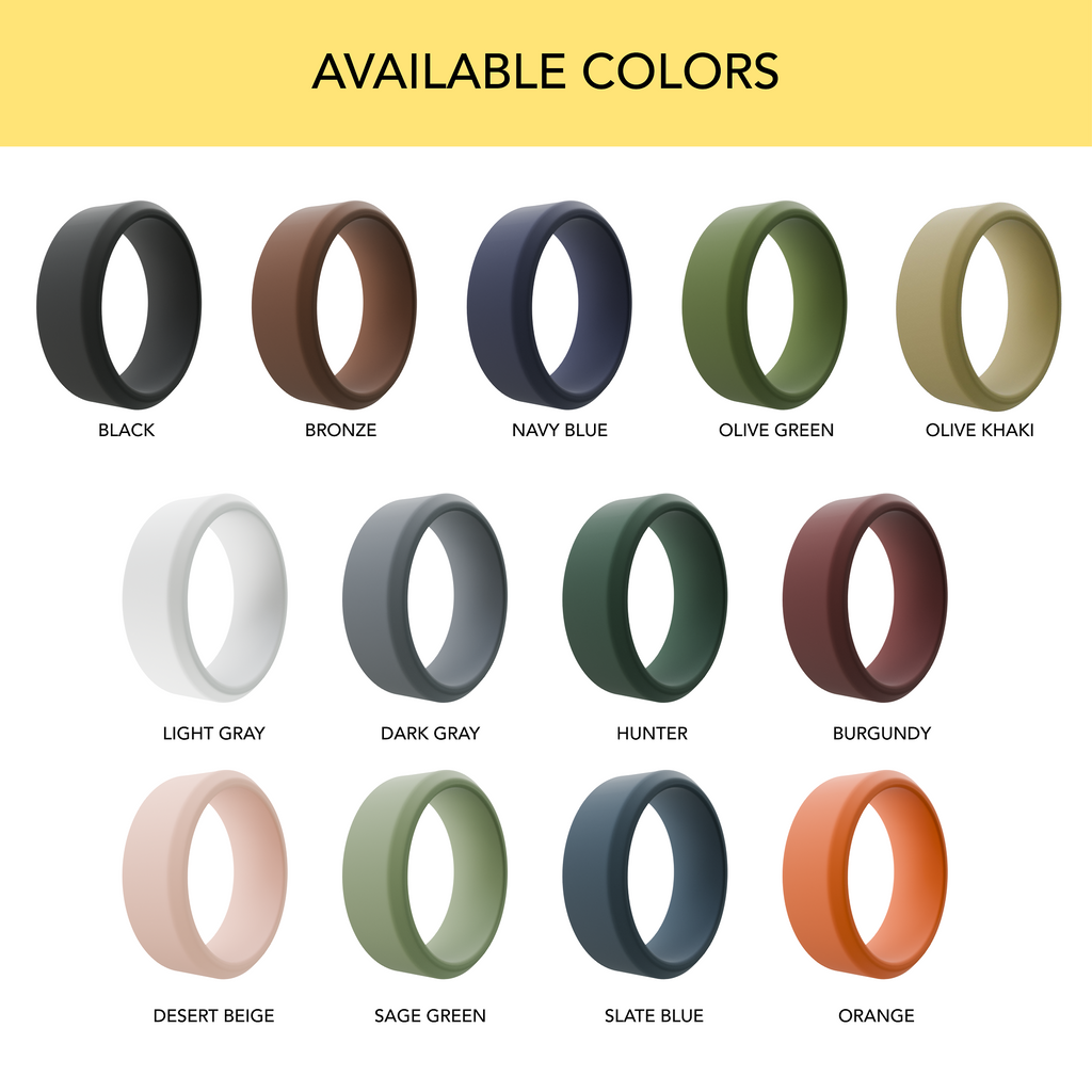 WildFire Travel Memory Adventure Engraved Beveled Silicone Ring