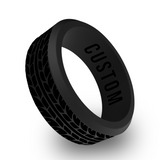 WildFire Car Tire Engraved Beveled Silicone Ring