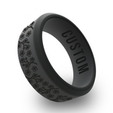 WildFire Cherry Blossom Engraved Beveled Silicone Ring