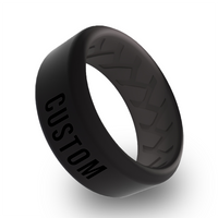 WildFire Air Vent Breathable Engraved Beveled Silicone Ring