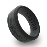 WildFire Diamond 3 Engraved Beveled Silicone Ring