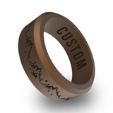 WildFire Snowmobile Engraved Beveled Silicone Ring