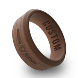 WildFire Diamond 1 Engraved Beveled Silicone Ring