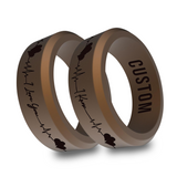 WildFire 2Pcs I Love You I Know Wedding Silicone Ring