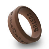 WildFire Personality Types Engraved Beveled Silicone Ring