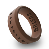 WildFire Thanksgiving Fall Engraved Beveled Silicone Ring