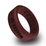WildFire Paw Heart w/ Custom Pet Name Engraved Beveled Silicone Ring