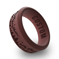 WildFire Aurora Borealis Engraved Beveled Silicone Ring