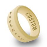WildFire Thanksgiving Fall Engraved Beveled Silicone Ring