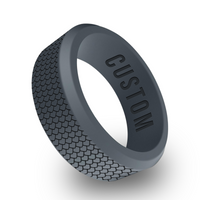 WildFire Dragon Scale Engraved Beveled Silicone Ring