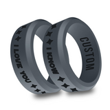 WildFire 2Pcs I Love You I Know Wedding Silicone Ring