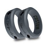 WildFire 2Pcs I Love You I Know Wedding Silicone Ring
