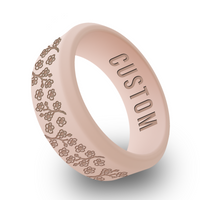 WildFire Cherry Blossom Engraved Beveled Silicone Ring