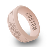 WildFire Diamond 2 Engraved Beveled Silicone Ring