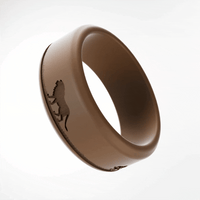 WildFire Lion Jungle Engraved Beveled Silicone Ring