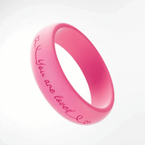 WildFire "You Are Not Alone" Cancer 2 Neon Engraved Beveled Silicone Ring