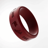 WildFire Running Marathon Engraved Beveled Silicone Ring