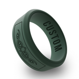 WildFire Diamond 3 Engraved Beveled Silicone Ring