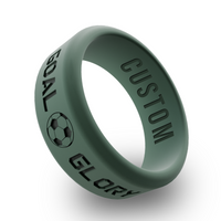 WildFire Goal Glory Marathon Engraved Beveled Silicone Ring