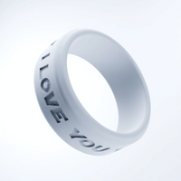 WildFire 2Pcs I Love You I Know Wedding Silicone Ring