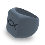 WildFire Christian Fish Chunky Square Signet Statement Ring