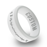 WildFire Fly High and Trust your Wings Engraved Beveled Silicone Ring