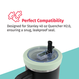 40 Oz Tumbler Leak Proof Flip Straw Lid Replacement for Stanley Quencher