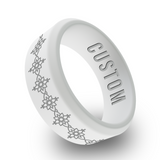 WildFire Lotus Mandala Engraved Beveled Silicone Ring
