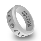 WildFire 8 Ball Bowling Engraved Beveled Silicone Ring