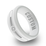WildFire Diamond 1 Engraved Beveled Silicone Ring