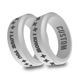 WildFire 2Pcs I Love You I Know Wedding Silicone Ring