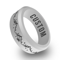 WildFire Snowmobile Engraved Beveled Silicone Ring