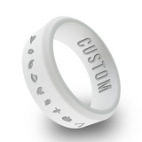 WildFire Thanksgiving Fall Engraved Beveled Silicone Ring