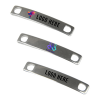 Custom Engraved Logo 2Pcs Metal Shoe Tag, 301 Stainless steel