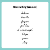 WildFire Affirmation Mantra Silicone Ring