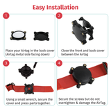 Custom Engraved IP68 ABS Waterproof Airtag Dog Cat Collar Holder