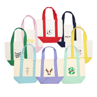 Custom 16oz Mini Canvas Tote Bag w/ External Pocket (8 Colors)