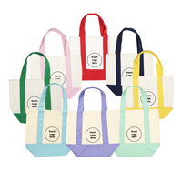 Custom Company Logo 16oz Mini Canvas Tote Bag w/ External Pocket (8 Colors)