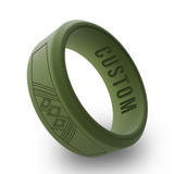 WildFire Diamond 2 Engraved Beveled Silicone Ring