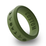 WildFire Halloween 2 Engraved Beveled Silicone Ring