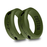 WildFire 2Pcs I Love You I Know Wedding Silicone Ring