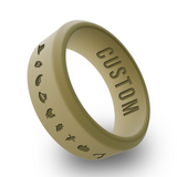 WildFire Thanksgiving Fall Engraved Beveled Silicone Ring
