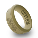 WildFire Diamond 2 Engraved Beveled Silicone Ring