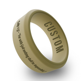 WildFire Luke 1:37 - "For with God nothing shall be impossible" Engraved Beveled Silicone Ring